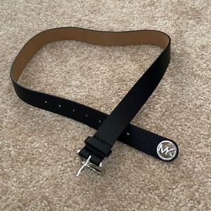 Michael Khors Black Leather Belt